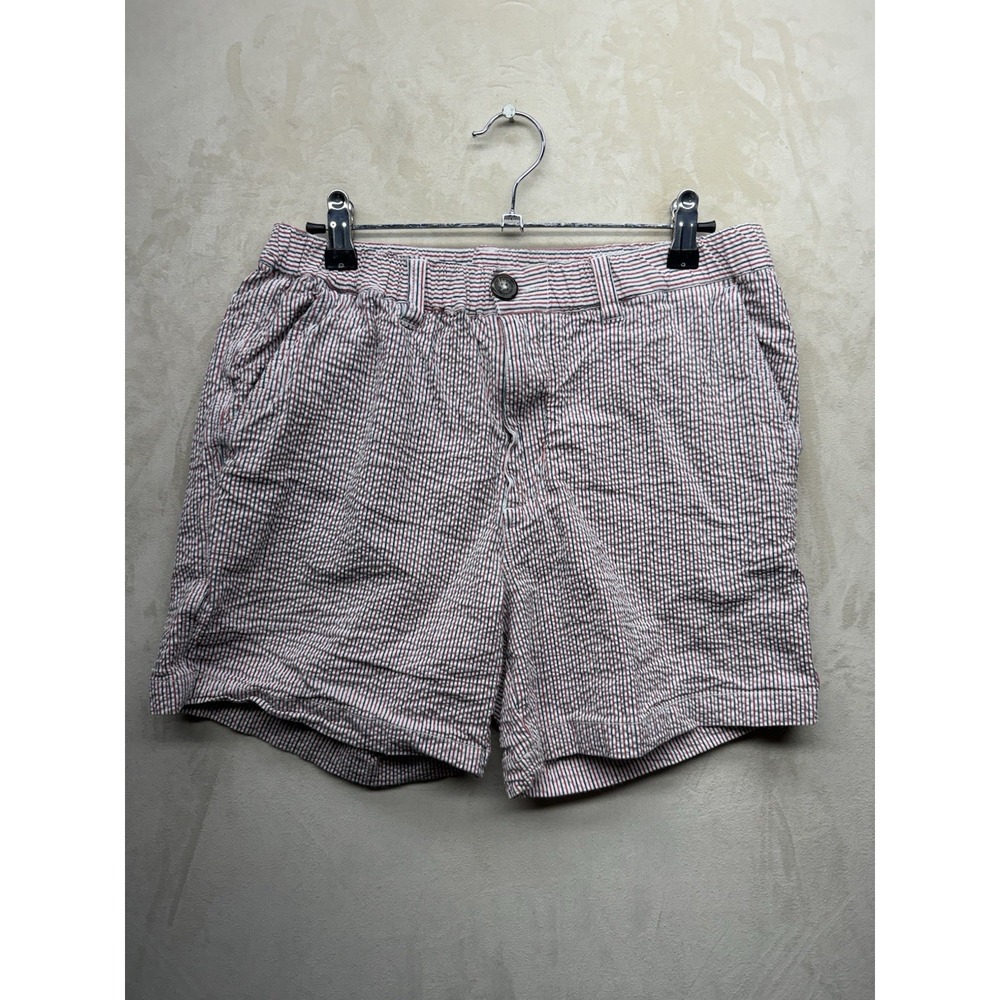 Chubbies Seersucker Shorts Mens M Red Striped Regular Fit 5.5" Inseam Preppy